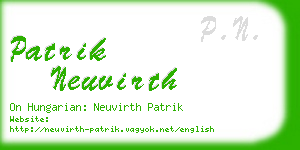 patrik neuvirth business card